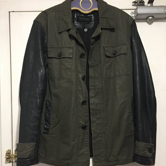 DANIER MILITARY COTTON LEATHER JACKETS SIZE M - Picture 3 of 10